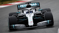Valtteri Bottas s Mercedesem F1 W10 třetí den testů v Barceloně