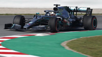 Lewis Hamilton ve voze Mercedes F1 W10 EQ Power+ při čtvrtém dnu testů v Barceloně