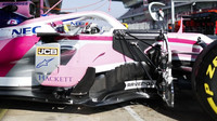 Lance Stroll ve voze Racing Point RP19 při čtvrtém dnu testů v Barceloně