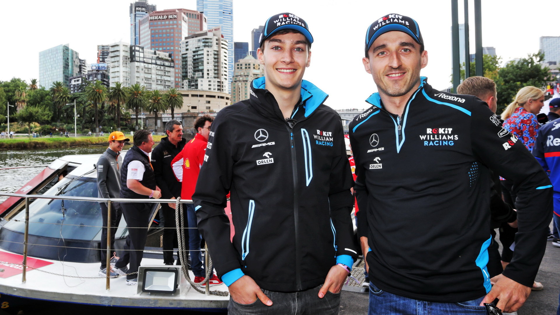 George Russell a Robert Kubica v Melbourne