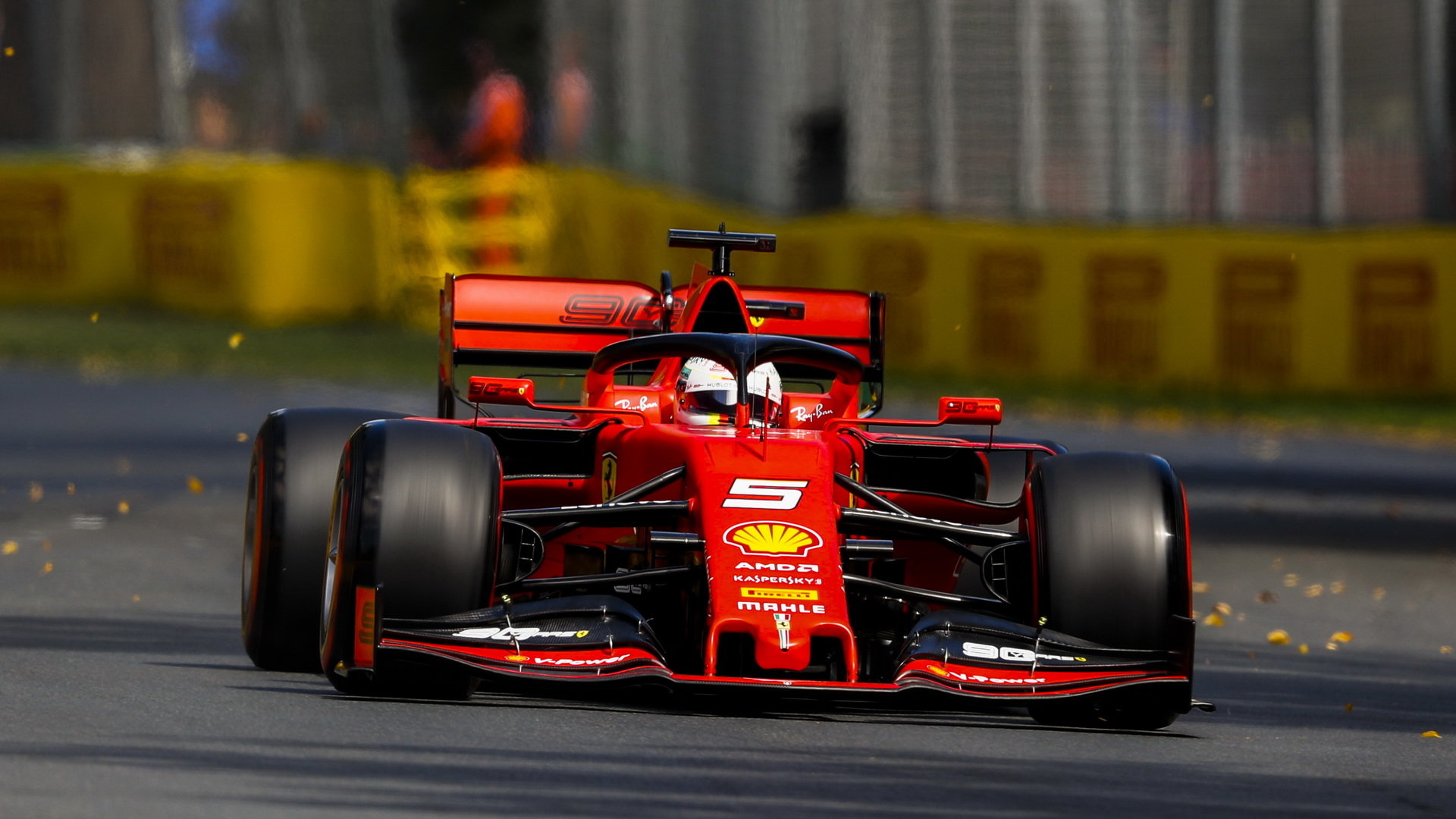 Sebastian Vettel v tréninku v Melbourne