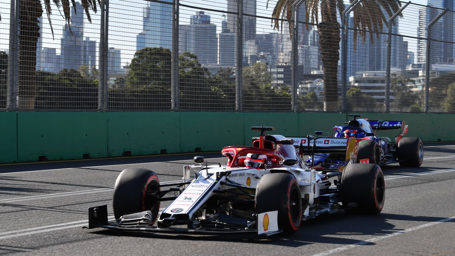 Kimi Räikkönen v kvalifikaci v Melbourne