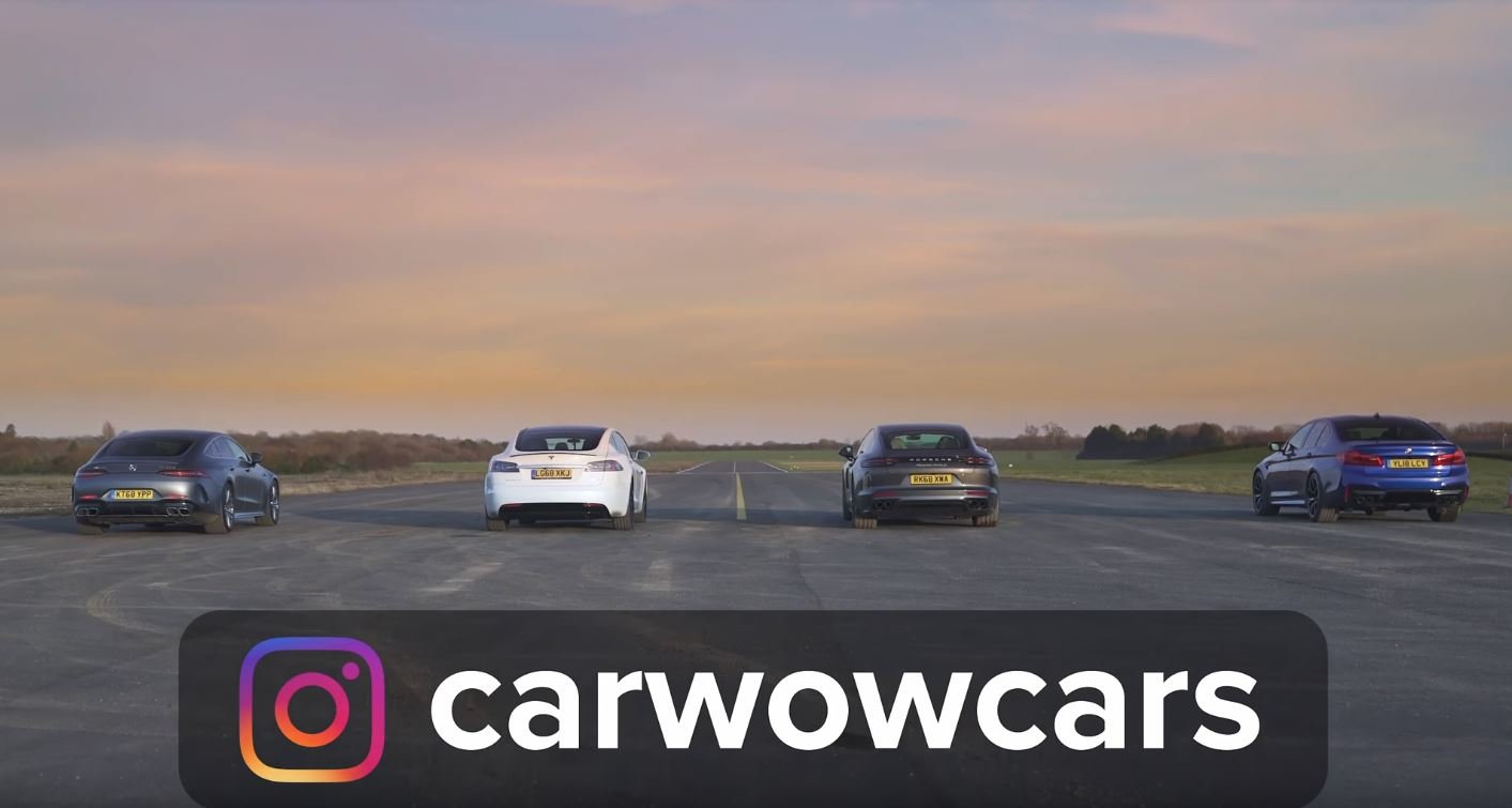 Srovnávací test prémiových ostrých sedanů (YouTube/Carwow)