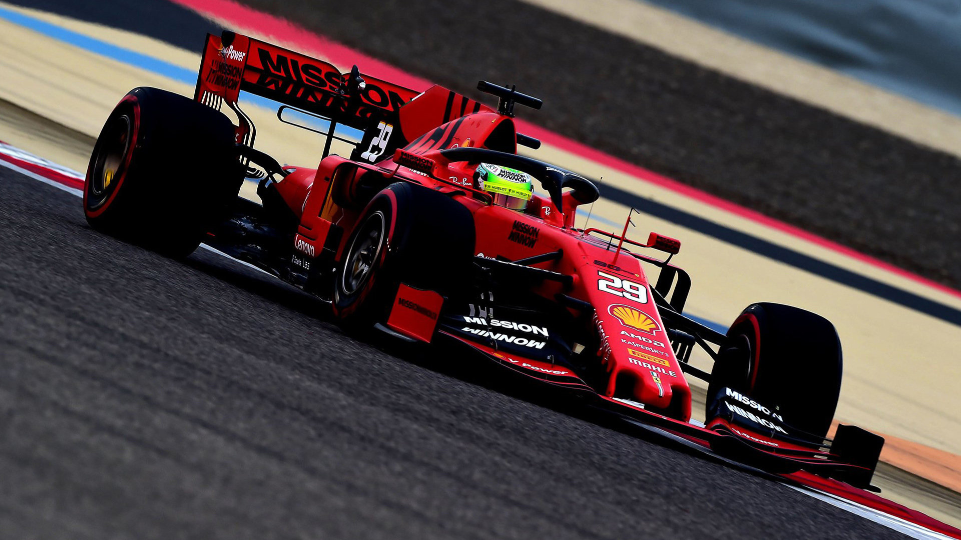 Mick Schumacher při testech v Bahrajnu