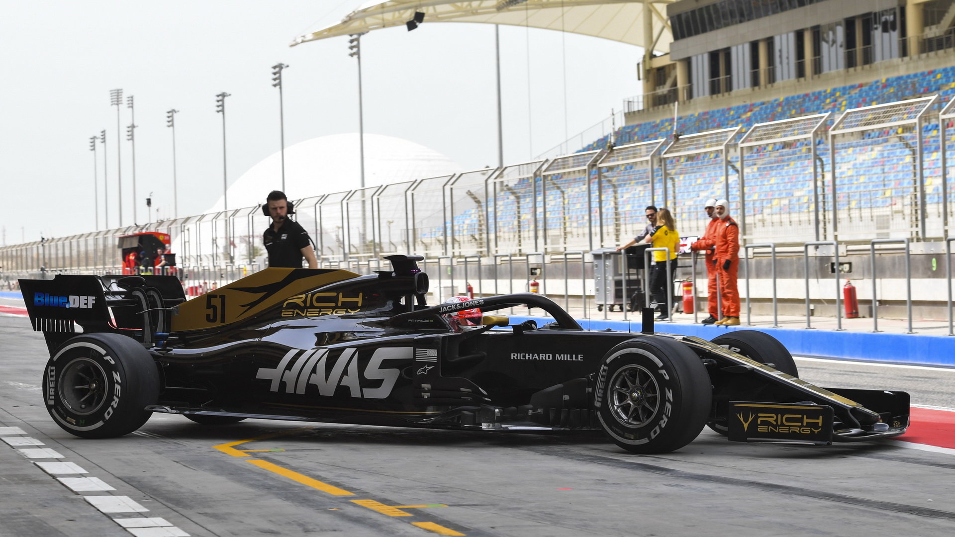 Pietro Fittipaldi v rámci sezónních testů v Bahrajnu
