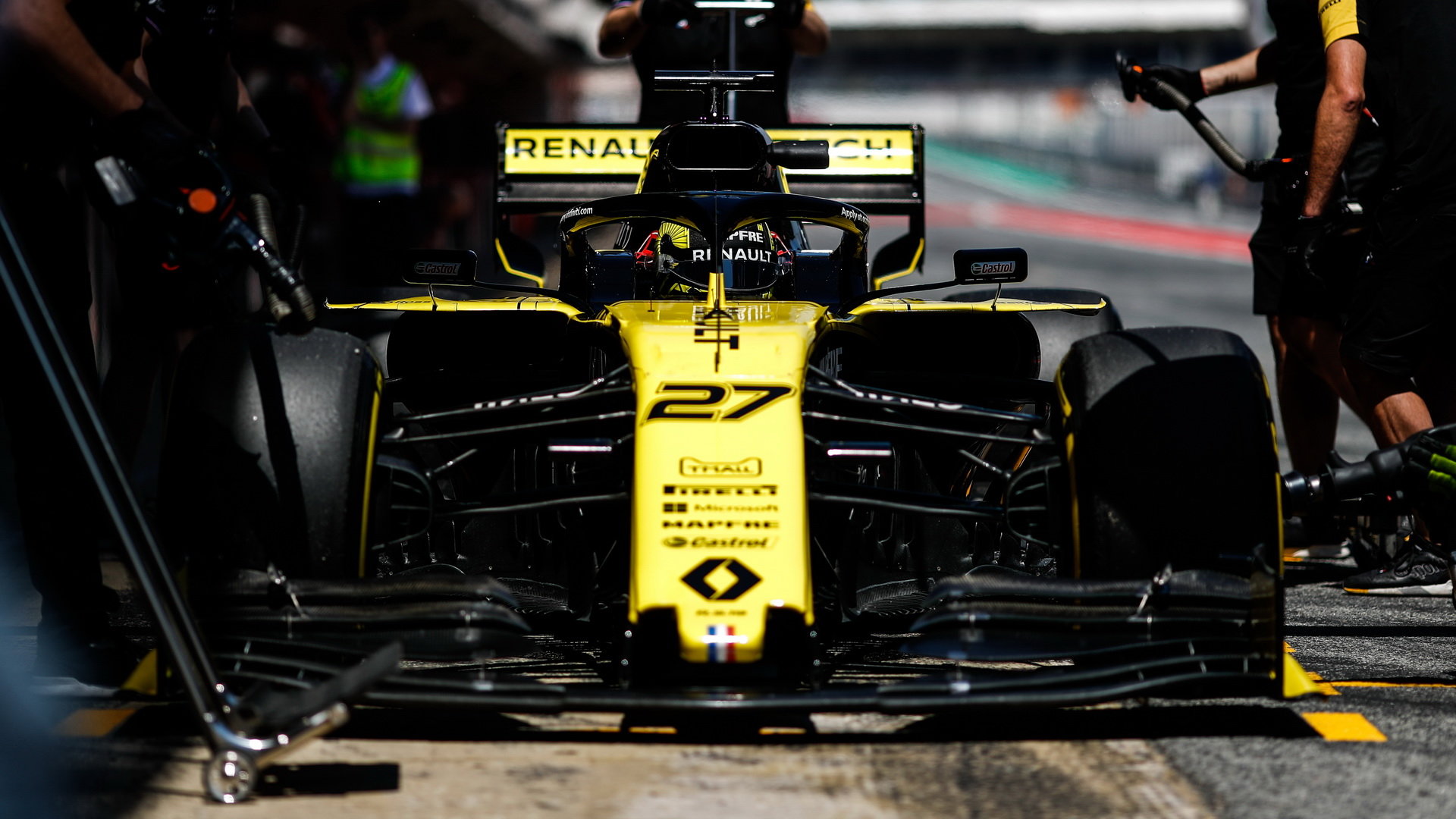 Nico Hülkenberg v rámci sezónních testů v Barceloně