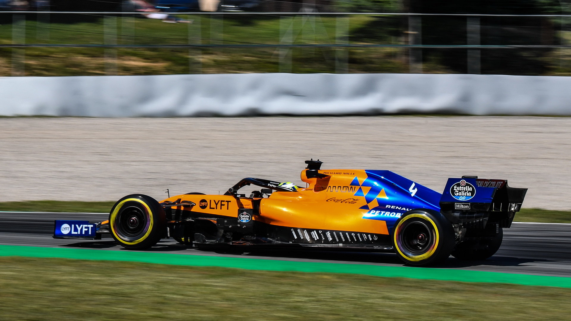 Lando Norris v rámci sezónních testů v Barceloně