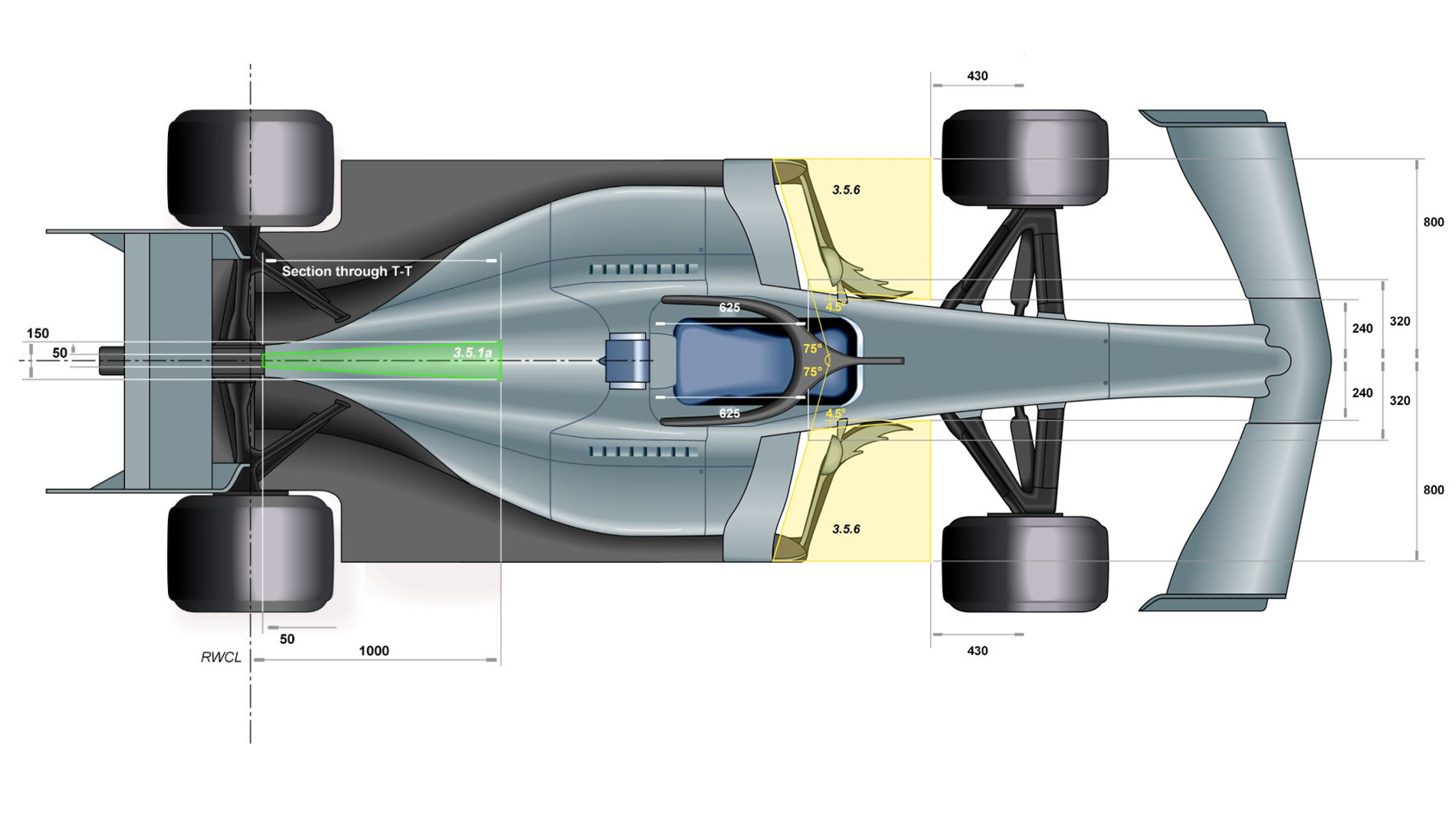 Nákres monopostu F1