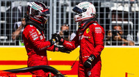 Sebastian Vettel a Charles Leclerc po úspěšné kvalifikaci v Kanadě