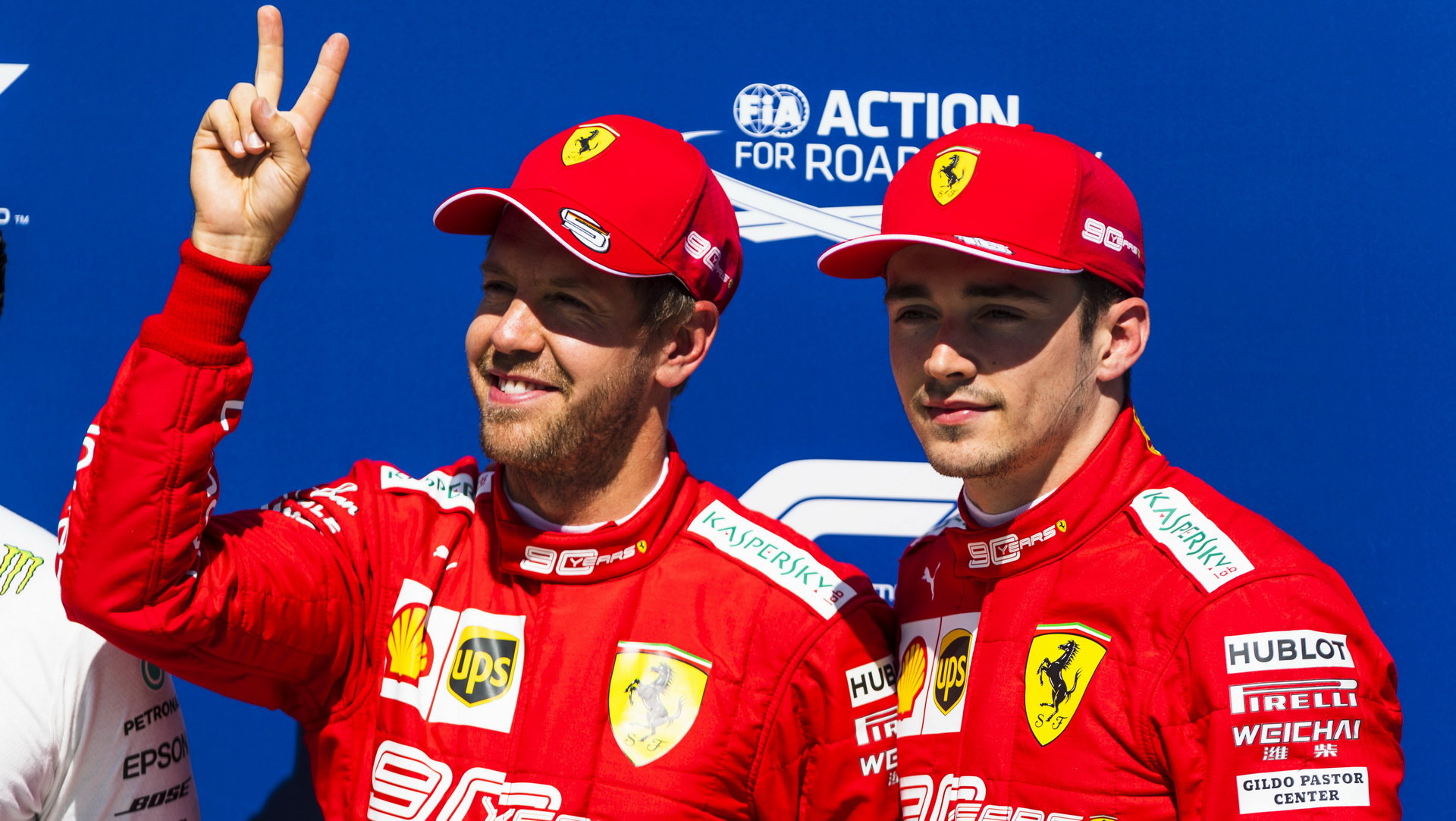 Sebastian Vettel a Charles Leclerc po úspěšné kvalifikaci v Kanadě