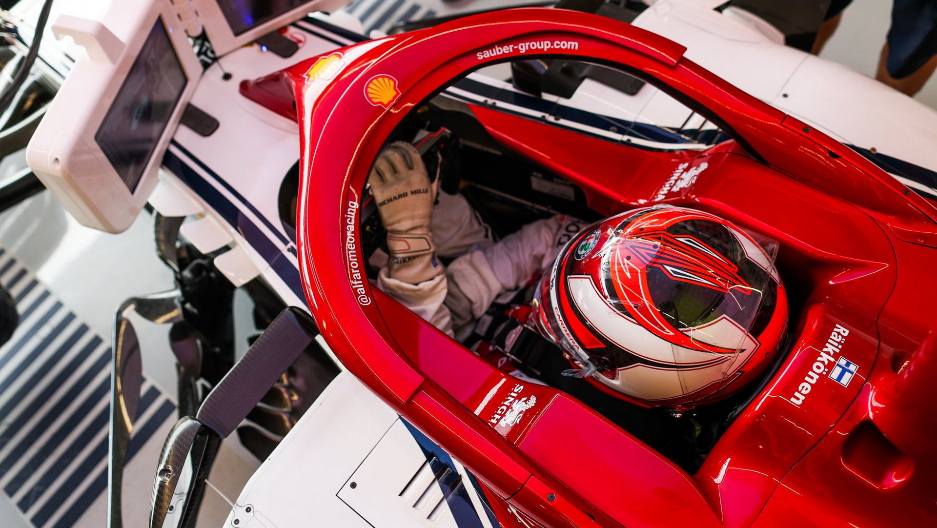 Kimi Räikkönen v tréninku v Silverstone