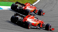 Charles Leclerc a Sebastian Vettel v kvalifikaci v Německu