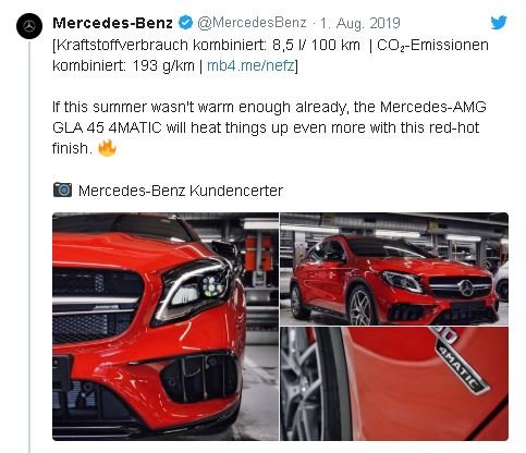 Tweet od Mercedesu, který rozpoutal bouřlivou diskusi