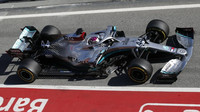 Lewis Hamilton ve středu v Barceloně diktoval tempo