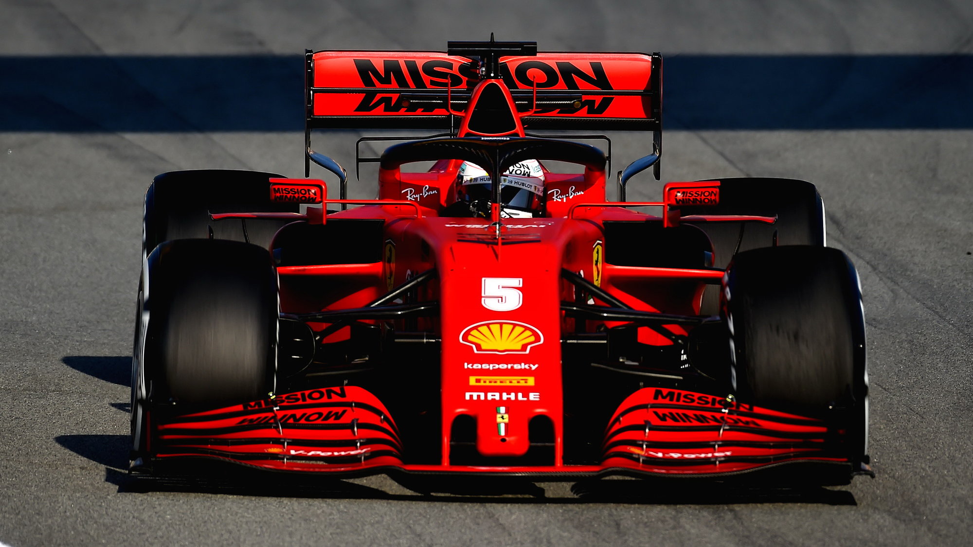 Sebastian Vettel v rámci třetího dne předsezonních testů v Barceloně