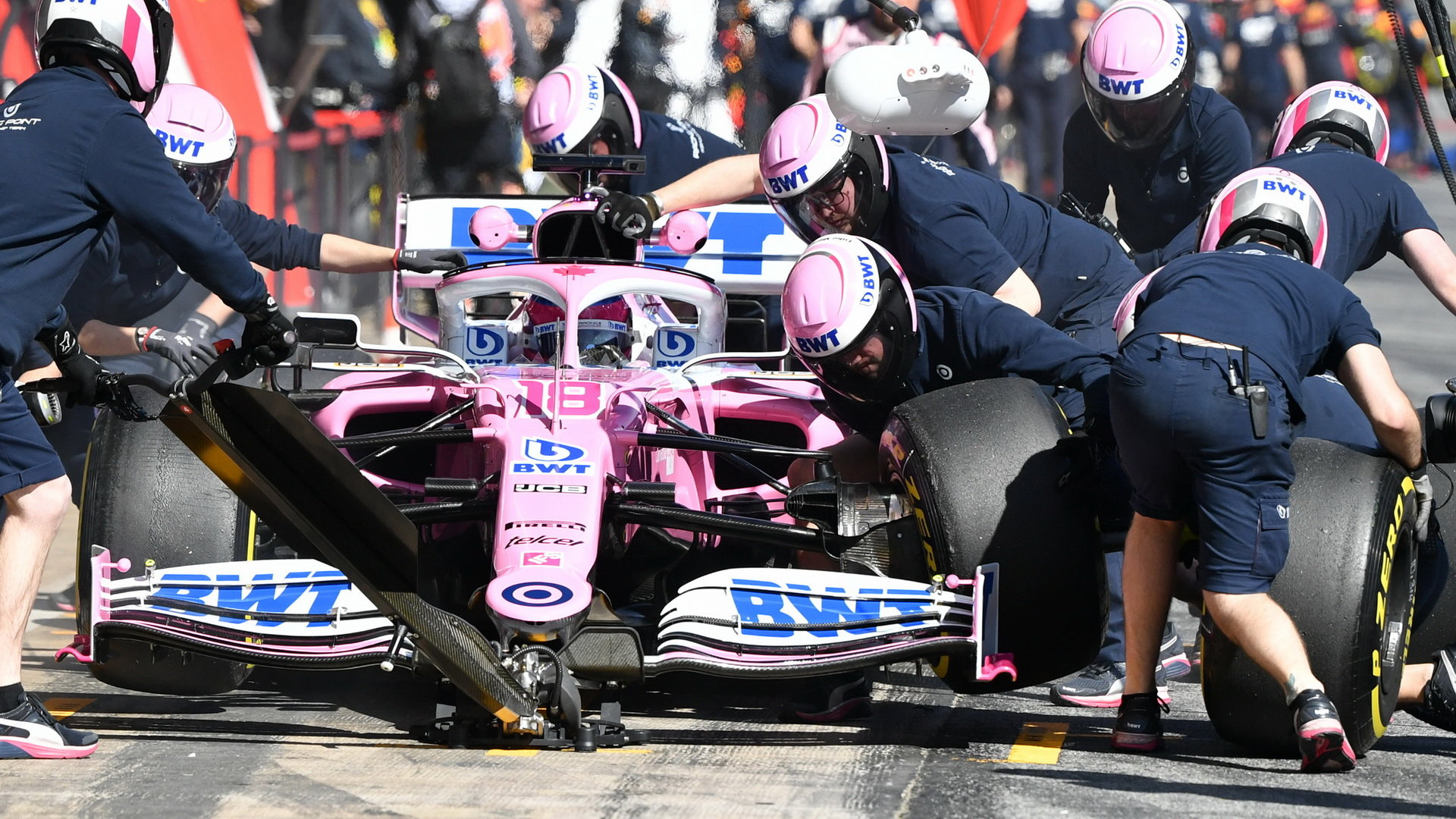 Lance Stroll v rámci prvního dne druhých předsezonních testů v Barceloně