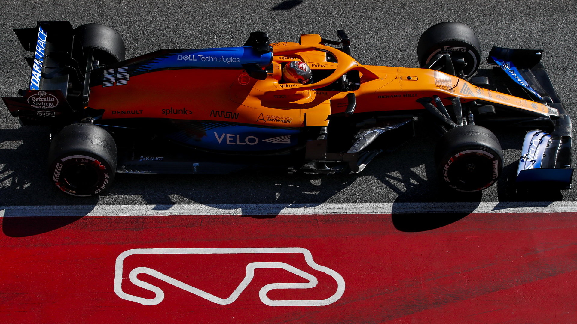 Carlos Sainz v rámci třetího dne předsezonních testů v Barceloně