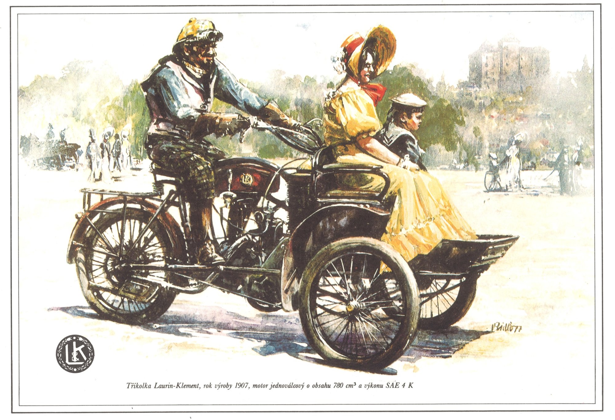 Praktické tříkolky Laurin &amp; Klement LW se vyráběly v letech 1905 – 1911