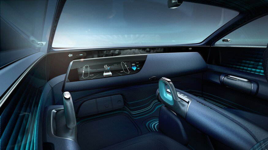 Místo volantu se koncept Hyundai Prophecy ovládá dvěma joysticky