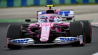 Lance Stroll při pátečním tréninku na Hungaroringu