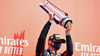 Max Verstappen se svou trefí za první místo po závodě v Silverstone