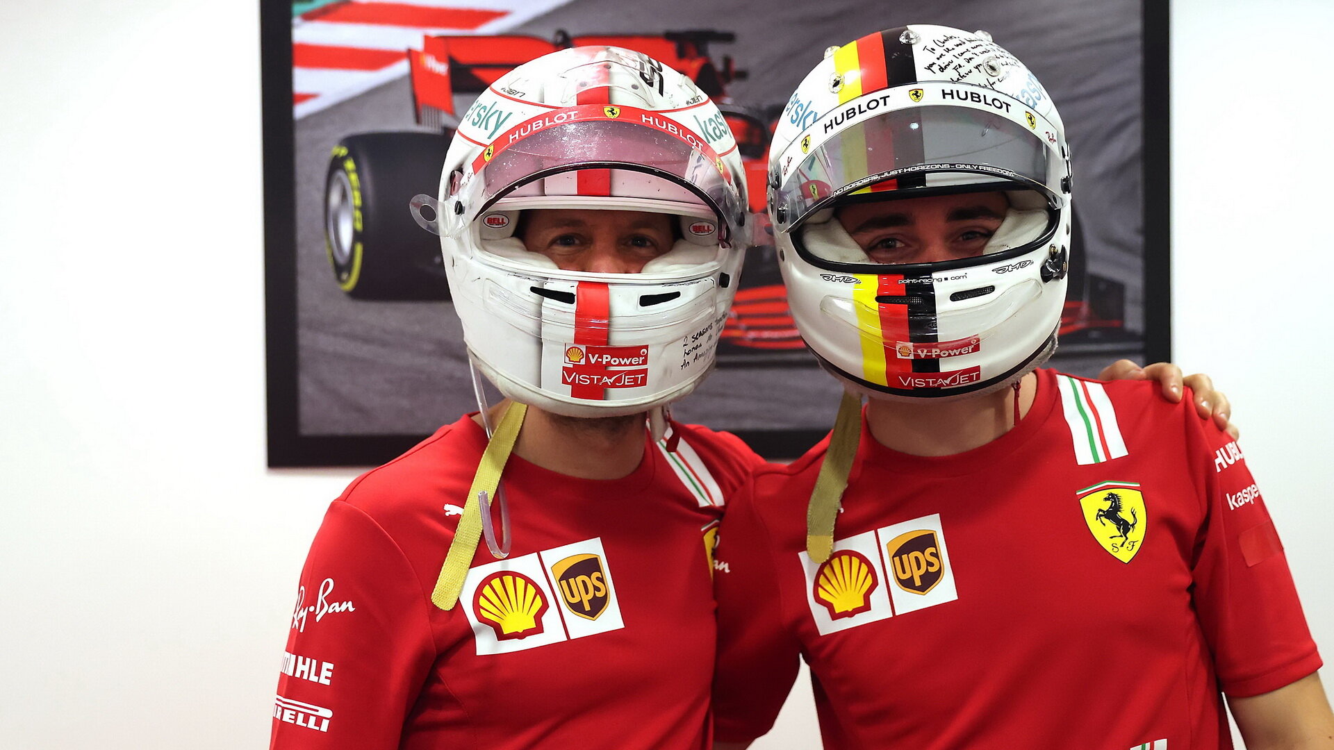 Sebastian Vettel a Charles Leclerc v Abú Zabí
