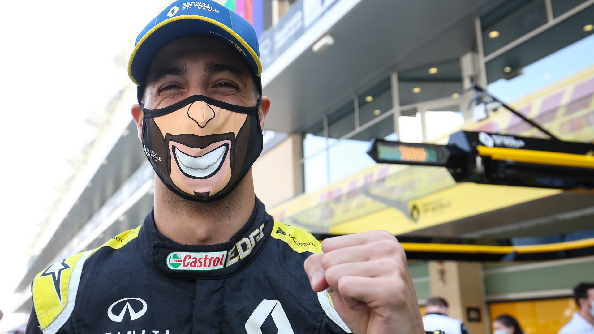Daniel Ricciardo před závodem v Abú Zabí