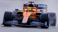 Lando Norris s novým McLarenem MCL35M v Silverstone