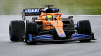 Lando Norris s novým McLarenem MCL35M v Silverstone