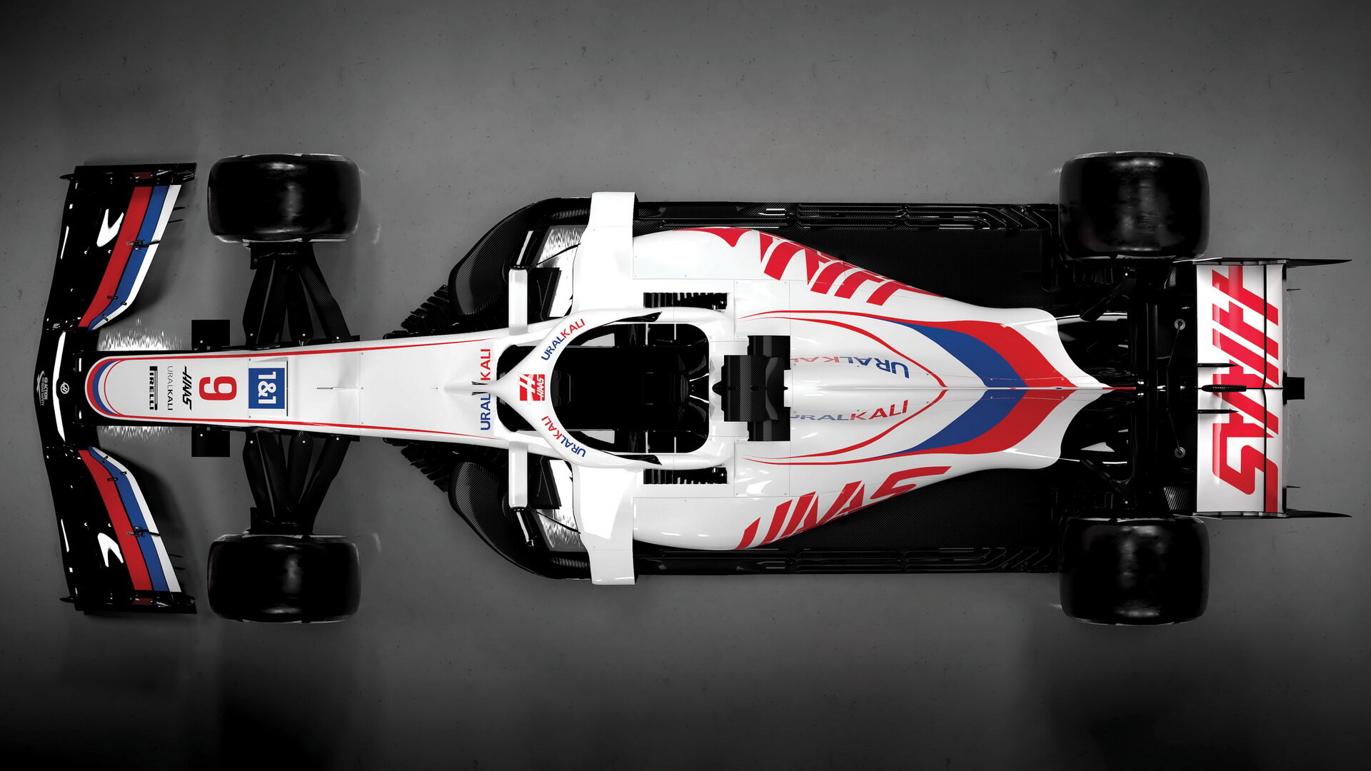 Vůz Haasu v nových barvách pro sezónu 2021
