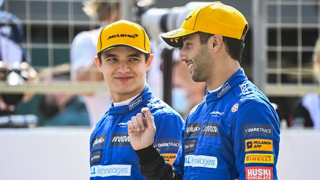 Daniel Ricciardo a Lando Norris - první předsezonní testy v Bahrajnu