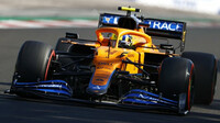 Lando Norris s McLarenem MCL35M v Maďarsku