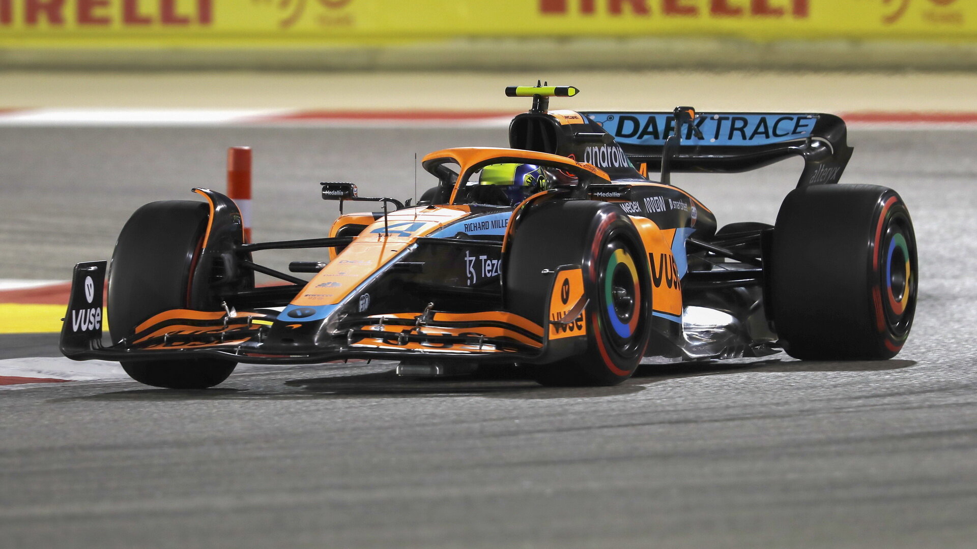 Lando Norris v sobotním tréninku v Bahrajnu