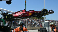 Leclercovo Ferrari po nedělní nehodě v Paul Ricard