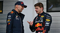 Adrian Newey a Max Verstappen po úspěšním závodě v Maďarsku