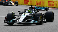 Lewis Hamilton v závodě v Mexiku