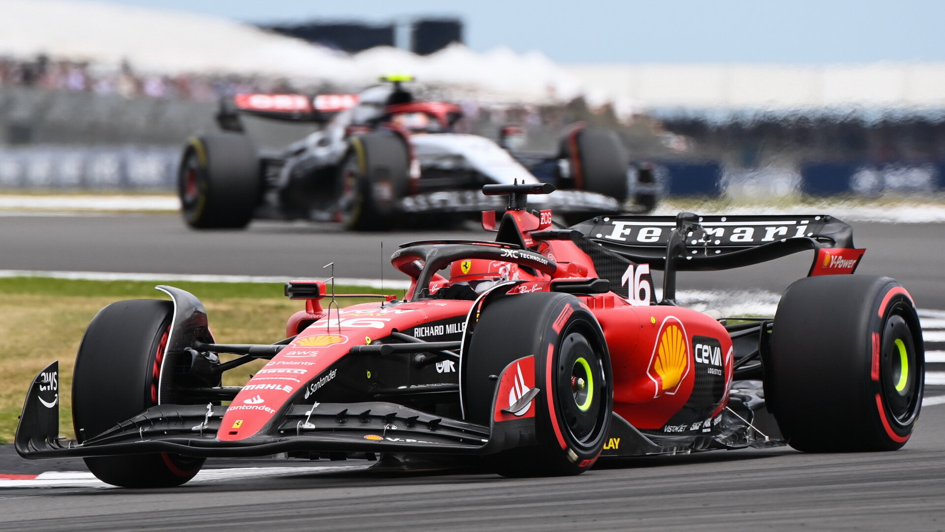 Charles Leclerc s Ferrari SF-23 v Silverstone