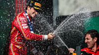 Carlos Sainz slaví vítězství po zádově v Austrálii
