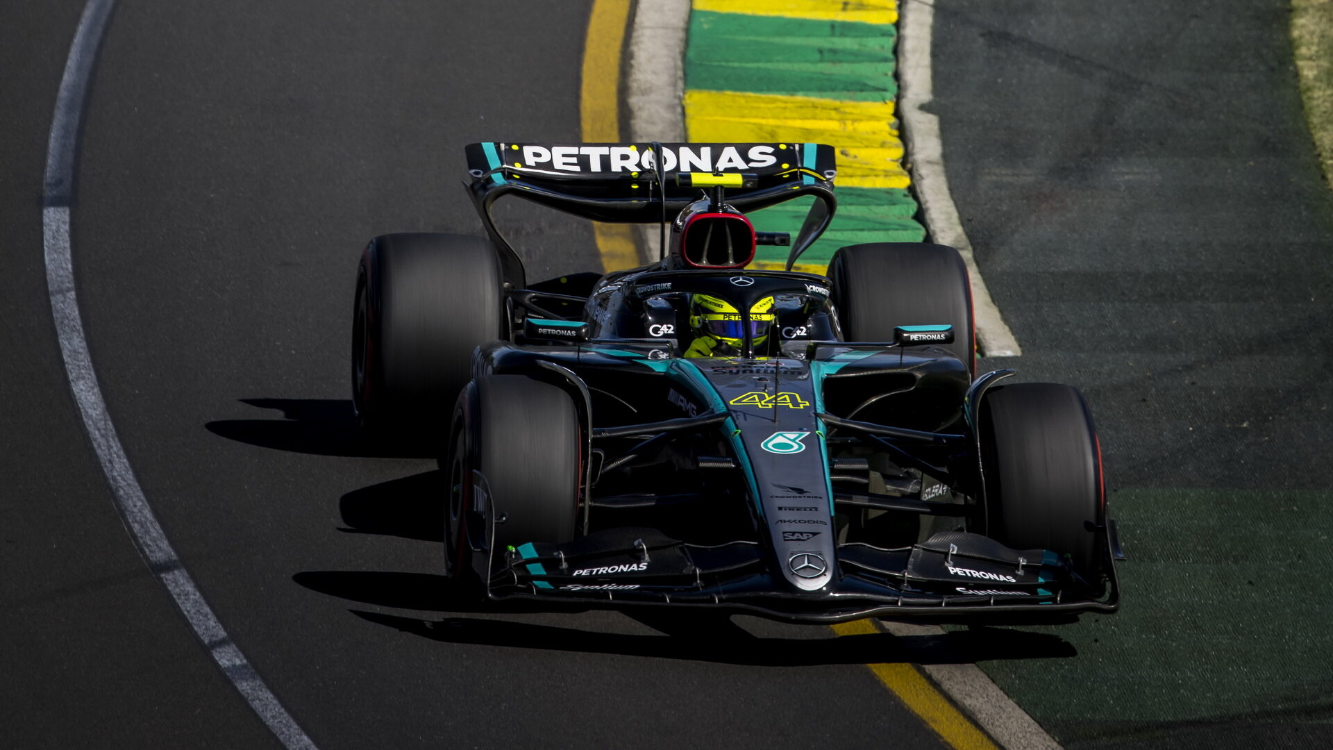 Lewis Hamilton v zádově v Austrálii