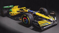 Speciální zbarvení McLarenu pro GP Monaka jako pocta Ayrtonovi Sennovi
