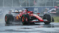 Charles Leclerc v dešti v závodě v Kanadě