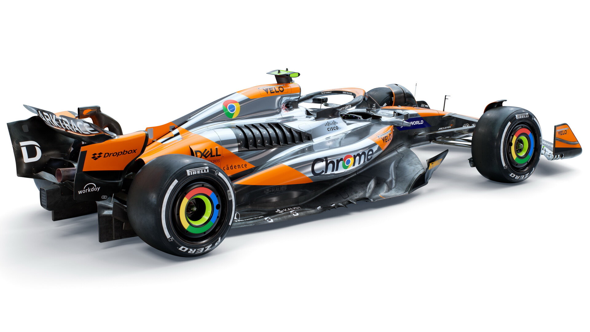 McLaren MCL38 v barvách pro Velkou cenou Spojených států 2024